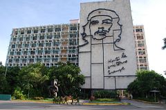 11 Cuba - Havana Vedado - Plaza de la Revolucion - Ministerio del Interior Che Guevara mural